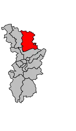 Location of the canton in the arrondissement of Nancy