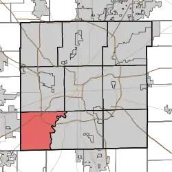 Map of Marion County with Decatur Township highlighted