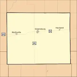 Map of Kiowa County