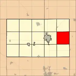 Location within Harvey County