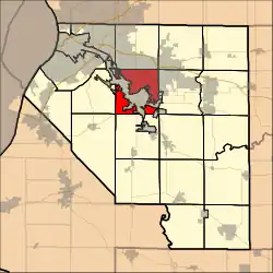 Location in St. Clair County