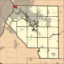 Location in St. Clair County