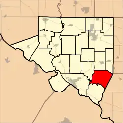 Location in Randolph County