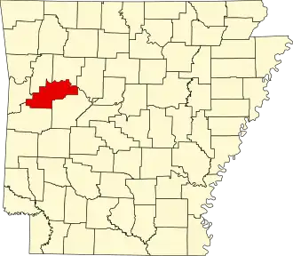 State map highlighting Logan County