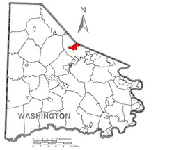 Location of Cecil-Bishop in Washington County, Pennsylvania