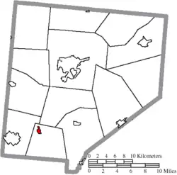 Location of Midland in Clinton County