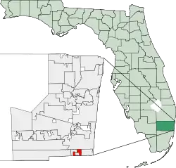 Location of Pembroke Park in Broward County, Florida