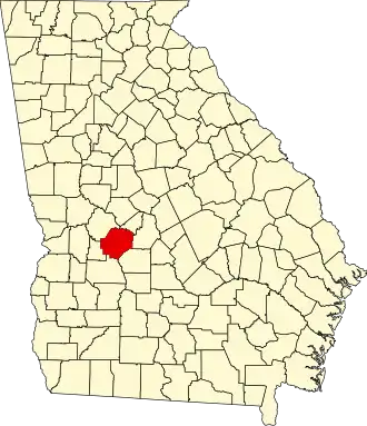 State map highlighting Macon County