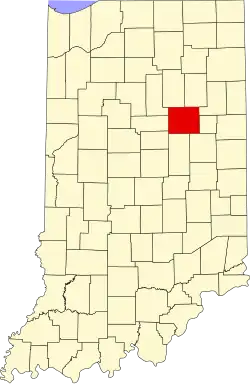 State map highlighting Grant County
