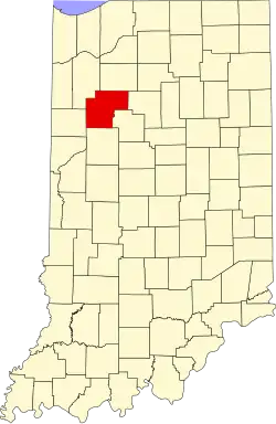 State map highlighting White County