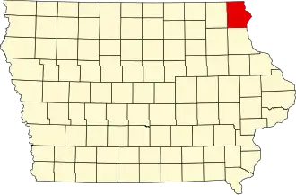 Allamakee County map