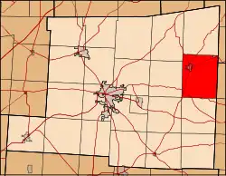 Location of Union Township in Knox County.