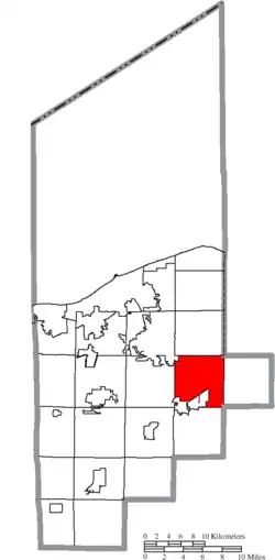 Location of Eaton Township in Lorain County
