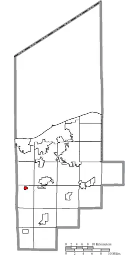 Location of Kipton in Lorain County