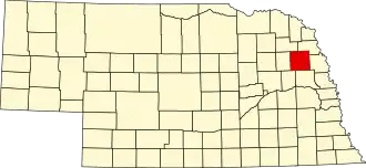 State map highlighting Cuming County