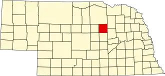 State map highlighting Wheeler County