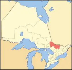 Location of Nipissing District in Ontario