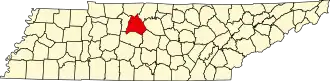 State map highlighting Davidson County