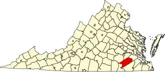 State map highlighting Sussex County