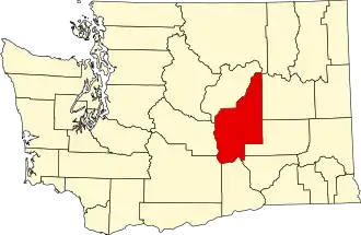 State map highlighting Grant County
