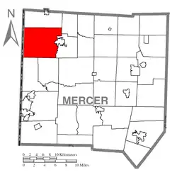 Location of West Salem Township in Mercer County