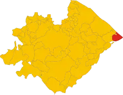 Mondolfo within the Province of Pesaro-Urbino