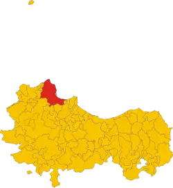 The municipality of Palermo within the Metropolitan City of Palermo