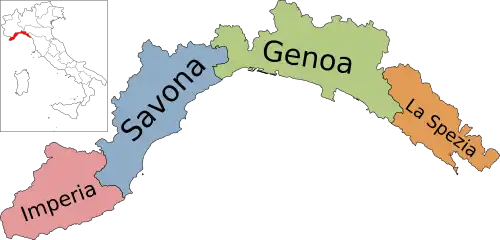 Provinces of Liguria