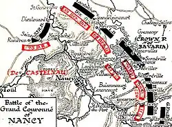 Map of the Battle of Grand Couronné