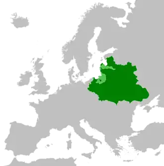 Polish-Lithuanian Commonwealth and its fiefs in 1619