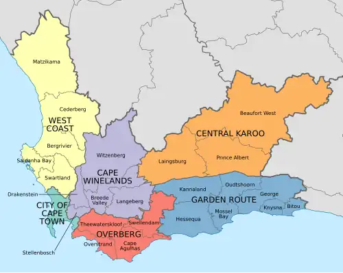 Western Cape Municipalities – Clickable Image