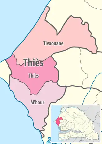 Location in the Thiès region