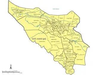 San Juan Antiguo is in the northwest corner of San Juan