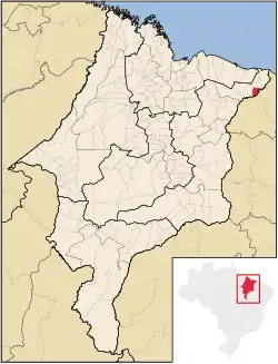 Location of Magalhães de Almeida in the Nordeste Region