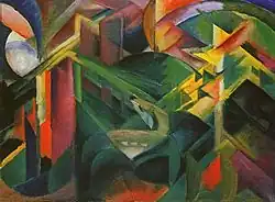 Franz Marc: Franz Marc: Reh im Klostergarten, 1912, today Lenbachhaus, Munich