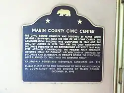 Marker for the Civic Center.