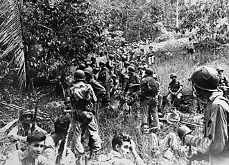 US Marines rest during the 1942 Guadalcanal campaign