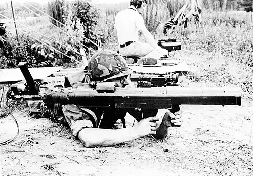 U.S. Marine testing a SMAW prototype in 1982