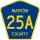 County Road 25A marker