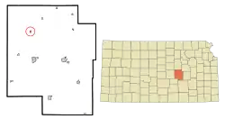 Location within Marion County and Kansas