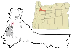 Location in Marion County and the state of Oregon