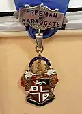 Fisher's Freedom of Harrogate badge
