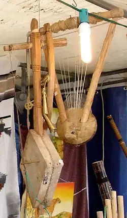 Image 11An Eritrean krar and masinqo is a common instruments in Eritrea. (from Culture of Eritrea)