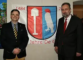 Matthias Laurenz Gräff and Karl von Habsburg, head of the House Habsburg-Lorraine, the former imperial and royal house of the Holy Roman Empire and Austria