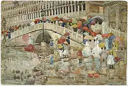 Umbrellas in the Rain 1899 watercolor Museum of Fine Arts Boston