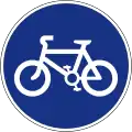 Compulsory route for bicycles