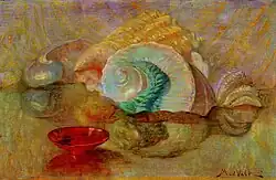 Maurits van der Valk&nbsp;[nl] (1917): Stilleven met schelp en schaaltje