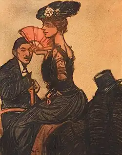 Maxime Dethomas: Elégante à l’éventail (c. 1907).