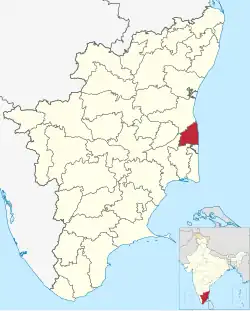 Location in Tamil Nadu