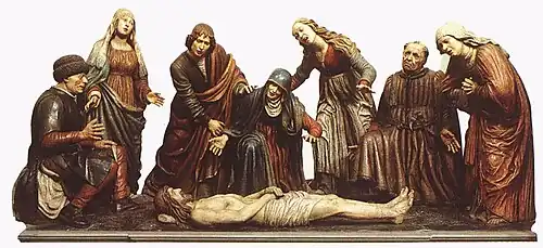 Lamentation over the dead Christ by Mazzoni.